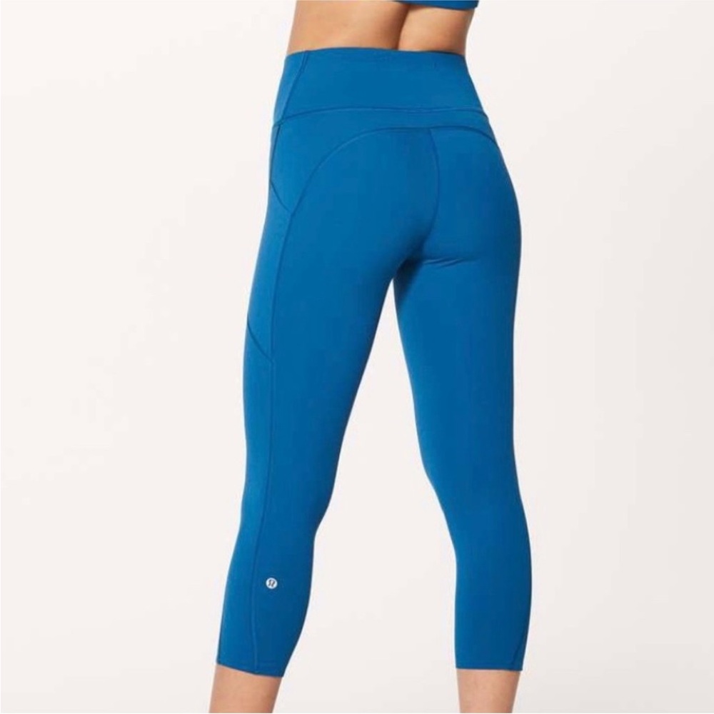 Lululemon Chase Me Crop (21") Whirlpool / Jaded Size 8